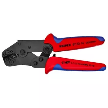 Alicate de crimpar Knipex 97 52 14 para terminales sin aislar y conectores abiertos 0,10 a 1,5 mm²