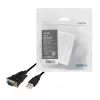 Cable serie LogiLink AU0048A negro 1,5 m USB A DB-9