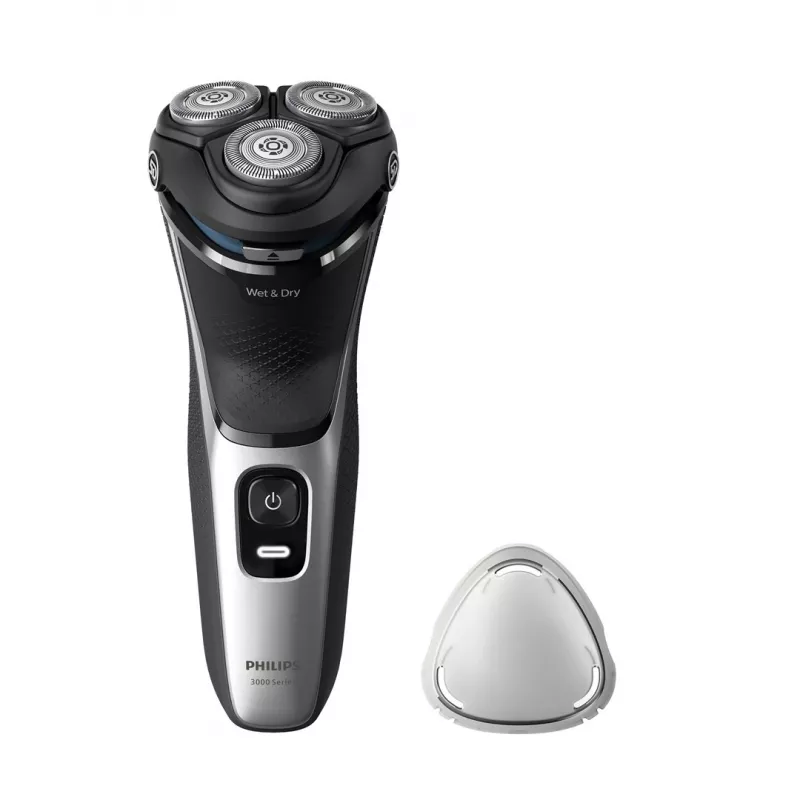 Afeitadora eléctrica Philips 3000 Serie S3143/00 — Sistema rotatorio de 3 cabezales, húmedo y seco, Li-Ion, 60 minutos de autonomía