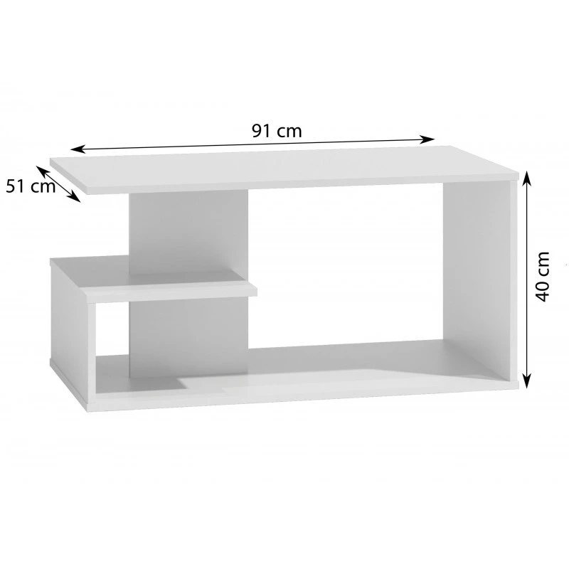 Mesa auxiliar/mesa de centro Topeshop TISCH DALLAS BIEL mesa de centro de forma libre 1 pata(s)