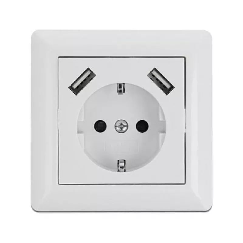 Toma de corriente 2 x USB + CEE 7/3 DeLOCK 11473