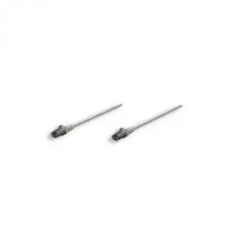 Cable de red Intellinet, Cat6, 5 m, gris, CCA, U/UTP, PVC, RJ45, contactos dorados, protección antienganches, funda antiacodaduras, garantía de por vida