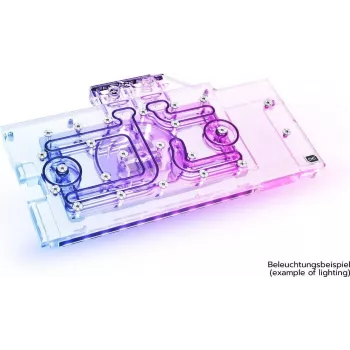 Alphacool Aurora acrylic GPX-N - bloque de agua + disipador - aluminio - 3-Pin JST - 1/4 - CE - FC - RoHS - ASUS ROG Strix GeForce RTX 3070 8GB Advanced (ROG-STRIX-RTX3070-A8G-GAMING