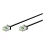 Wentronic goobay - Cable de red - RJ-45 (M) a RJ-45 (M) - 15 cm - 3,8 mm - U/UTP, sin apantallar - CAT 8.1 - libre de halógenos, plano, hilo - negro (74350)