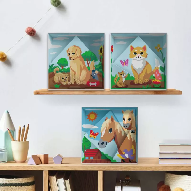 Set de pintura Ravensburger CreArt Do it together — modelo gatos, set de pintura conjunto