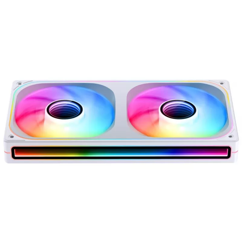 Jonsbo ZB-240WR Infinity Mirror ventilador, ARGB, PWM, aspas invertidas, 240 mm, blanco