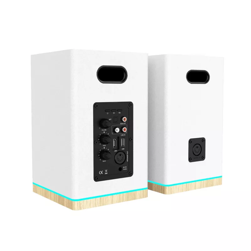 Blaupunkt BS60WH LED altavoces de estantería, Bluetooth, HDMI ARC, blancos