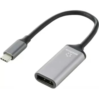 Adaptador de cable de vídeo Renkforce RF-5397866 0,15 m DisplayPort USB-C Negro - Plata (RF-5397866)