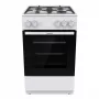 Cocina de gas independiente con horno Gorenje GG5A10WFFM — encimera de 4 fuegos, horno de 70 l, superficie esmaltada, blanca