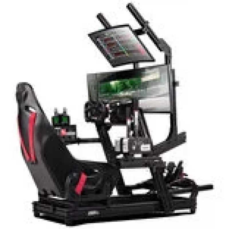 Next Level Racing GTElite Cockpit Simulador de Aluminio - Wheel Plate Edition + O-Rouge C2 Cold Fusion Asiento Simracing