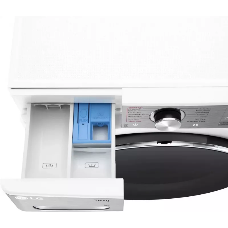 Lavadora LG F2WR909P3W, 9 kg, 47,5 cm, 1200 rpm