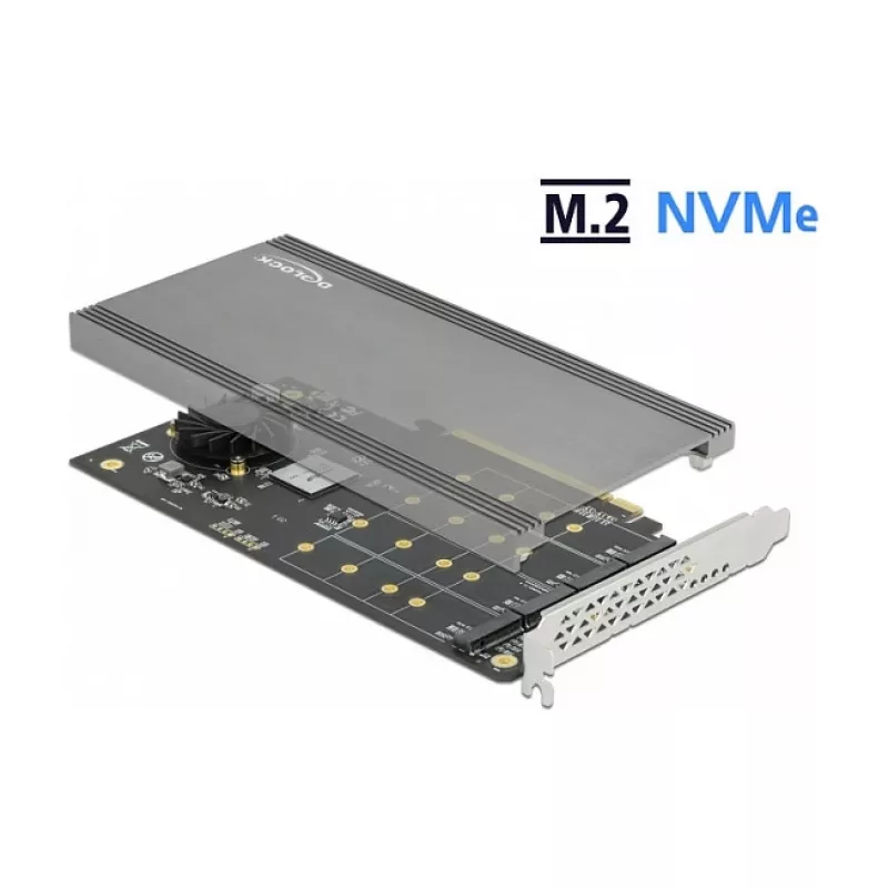 Tarjeta DeLOCK PCI Express x16 a 4 x NVMe M.2 Key M internos 89044