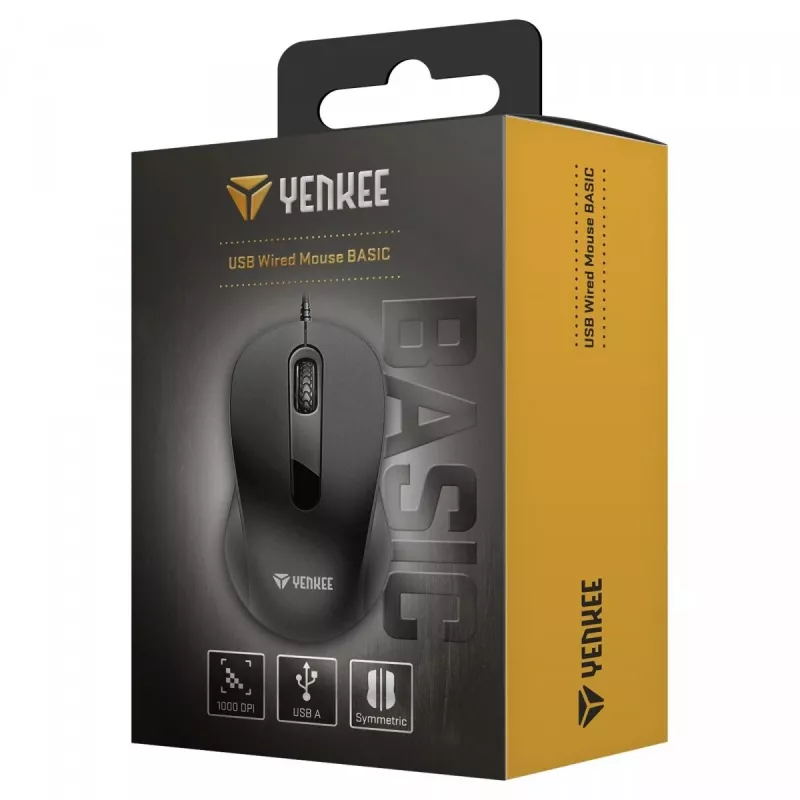 Ratón Yenkee YMS 003BK con cable USB