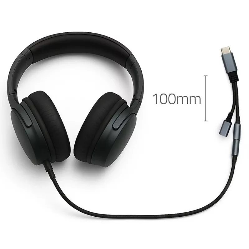 Adaptador 2 en 1 USB-C a USB-C y jack de 3,5 mm PD 15W