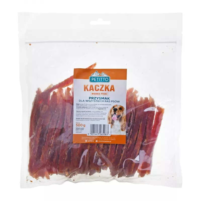 PETITTO Duck Soft stripes - premios para perros - 500 g