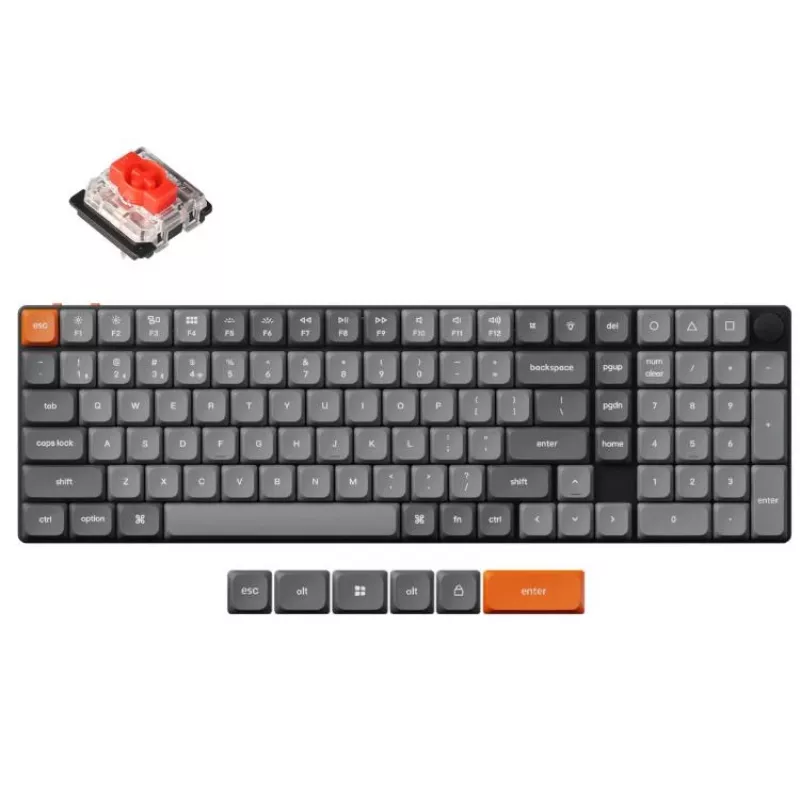 Keychron K17 Max K17M-H1 teclado inalámbrico, RGB, negro