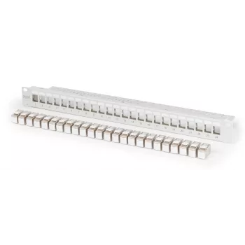 Panel de parcheo modular Digitus 24 puertos DN-91410-24 RJ-45 Cat6a Gris