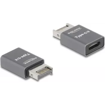 Adaptador de cambio de género DeLOCK 67234 USB Type-E a USB Type-C gris
