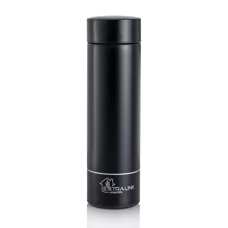 Extralink Smart Travel Mug negro, vaso térmico con indicador LED