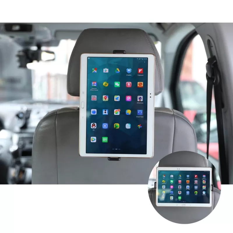 Soporte universal de tablet para coche reposacabezas 360 grados giratorio Maclean