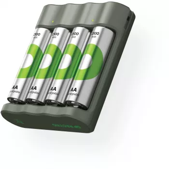 Cargador de baterías GP B441 para baterías NiMH AA y AAA