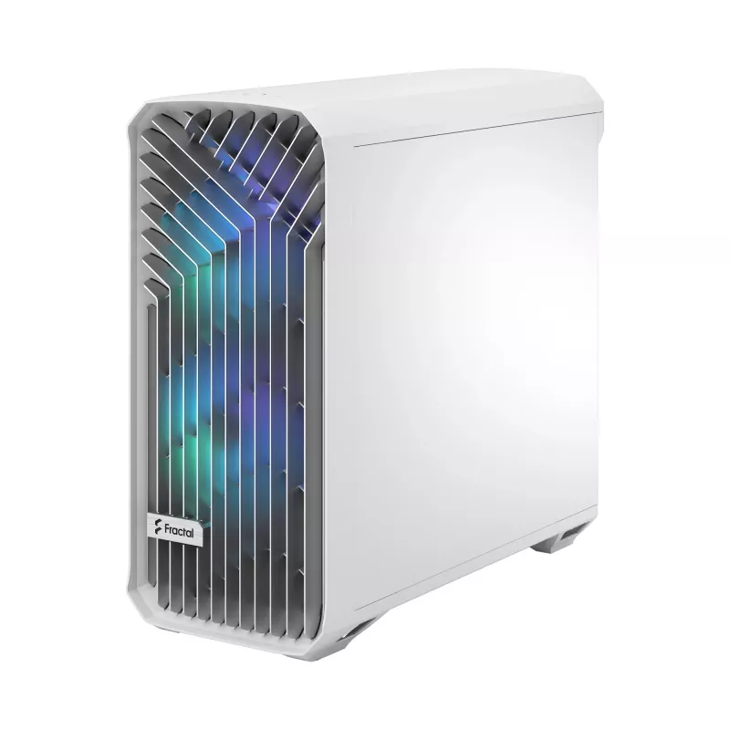 Caja PC Fractal Design Torrent White – compatible con ATX, EATX, microATX, ITX; 2 ventiladores frontales de 180 mm; bahías de 2,5