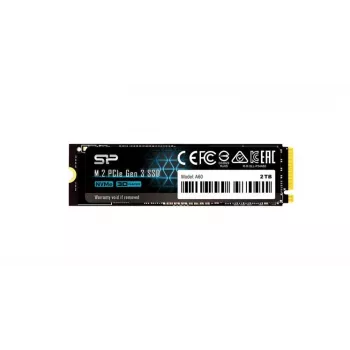 SSD M.2 NVMe Silicon Power P34A60 2 TB, PCIe 3.0 x4, lectura 2200 MB/s, escritura 1600 MB/s