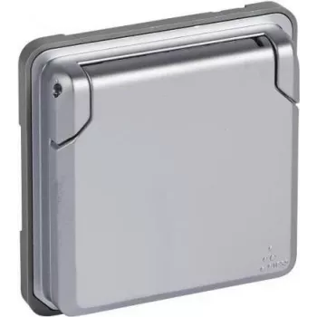 Toma de corriente Schuko Legrand Soliroc 077834 IP44 gris, toma resistente a la intemperie