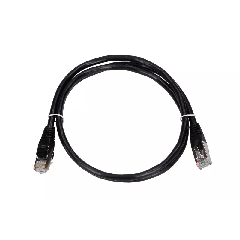 Latiguillo LAN Extralink Cat5e FTP 1 m, F/UTP apantallado, RJ-45 a RJ-45, negro