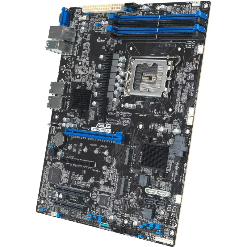 Placa base para servidor ASUS P13R-E/10G-2T LGA 1700 ATX, chipset Intel, DDR5 ECC UDIMM, 4x DIMM, 2x 10Gb RJ-45, 8x SATA III, 2x M.2