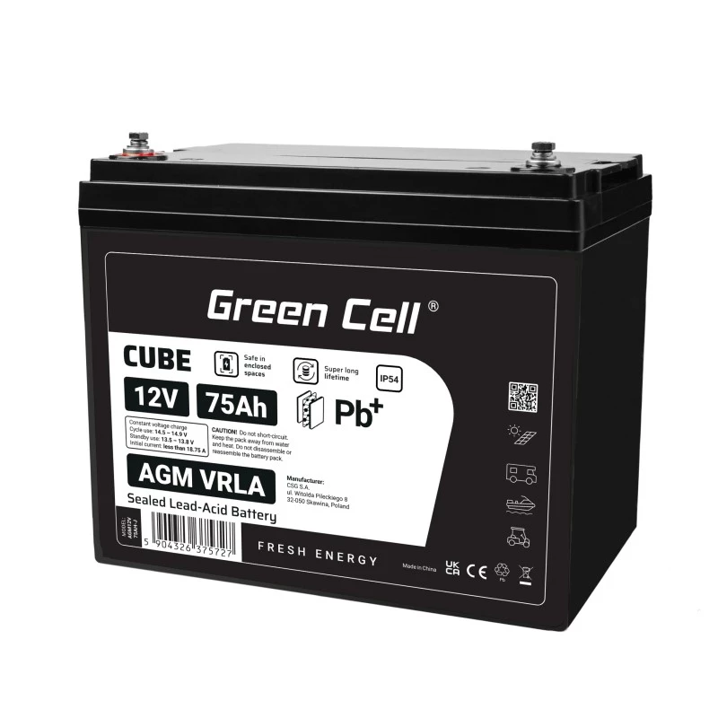 Batería AGM VRLA 12V 75Ah IP54