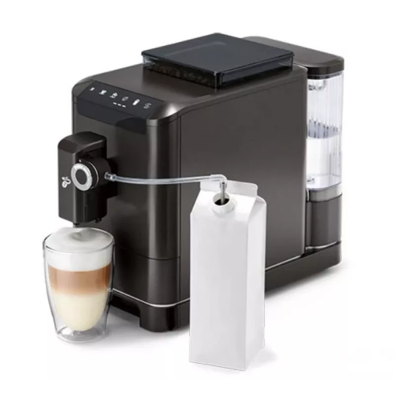 Cafetera de espresso Tchibo Esperto2 Milk negra — espumador de leche integrado, cafetera superautomática de espresso para encimera