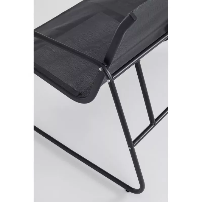 Conjunto de muebles de jardín Extralink BLACK FOREST TEXTILENO DOS SILLAS + TUMBONA + MESA PLEGABLE NEGRO L-0358 Conjunto de muebles de exterior