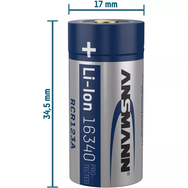 Batería Ansmann 16340 Li-Ion 850 mAh 3,6 V entrada micro-USB 1300-0015