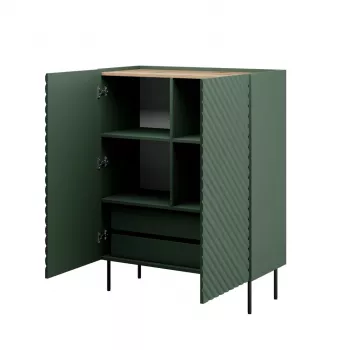 Estantería Cama Meble ONDA ONDA 98×45×127 cm verde, armario de pared de suelo