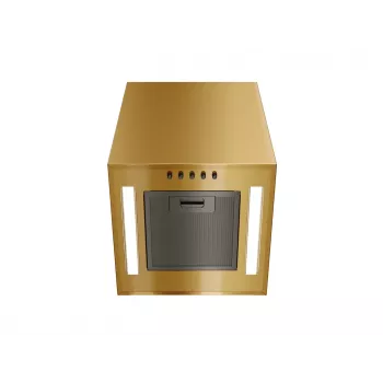 Campana extractora MAAN Ponza Mini WPB 430 — Carcasa de acero, brillo dorado, control electrónico, mando a distancia, Ø300 mm, altura 400 mm