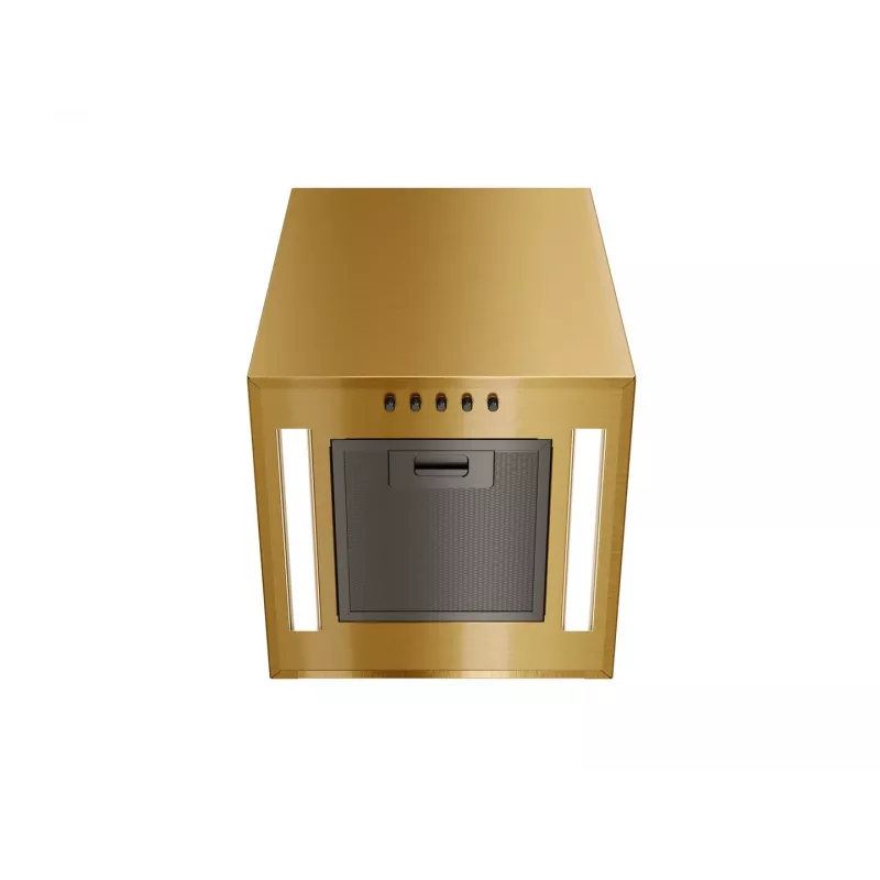 Campana extractora MAAN Ponza Mini WPB 430 — Carcasa de acero, brillo dorado, control electrónico, mando a distancia, Ø300 mm, altura 400 mm