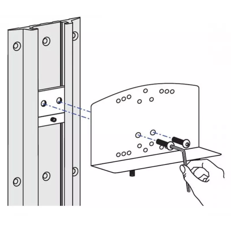 Juego de soporte de montaje en riel para soportes de CPU Ergotron 60-156