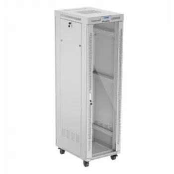 Rack independiente LANBERG FF01-6842-12SL 42U, 600×800 mm, 2121 mm de altura, capacidad 1200 kg, IP20, gris