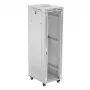Lanberg FF01-6842-12SL armario rack de suelo de 19" 42U 600x800x2122 mm, puerta de cristal, LCD, flat pack, 1200 kg, IP20, gris