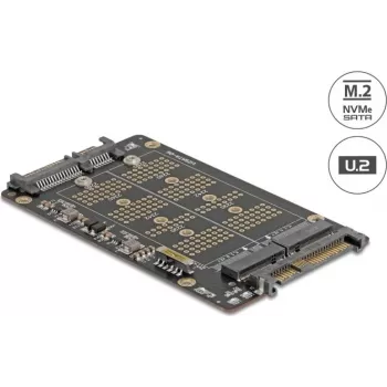 Convertidor DELOCK SSD M.2 Key M NVMe a U.2 (SFF-8639) — modelo 64354