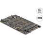 Convertidor DELOCK SSD M.2 Key M NVMe a U.2 (SFF-8639) — modelo 64354