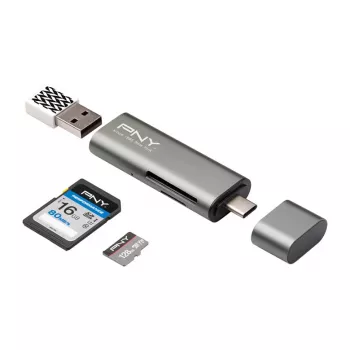 Lector de tarjetas PNY R-TC-UA-3N1E01-RB
