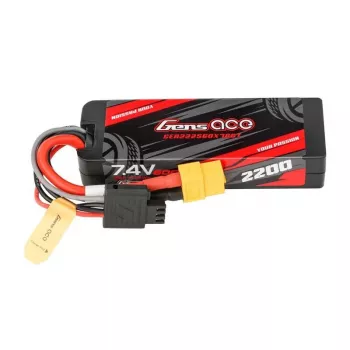 Batería LiPo Gens ace G-Tech 2200mAh 7.4V 2S1P 60C GRP-76 Hardcase con conector XT60