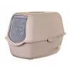 Arenero para gatos DIAMENTIQ BAYA, plástico, puertas reversibles, 55,5×40×38,7 cm, beige