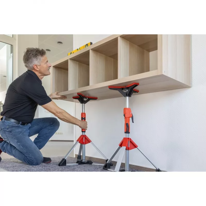 Puntal de techo y montaje Bessey STE90 ajustable 575–910 mm con palanca de bombeo