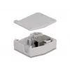 Adaptador para carril DIN DeLOCK conector hembra RJ45 a conector hembra RJ45 Cat.6A gris