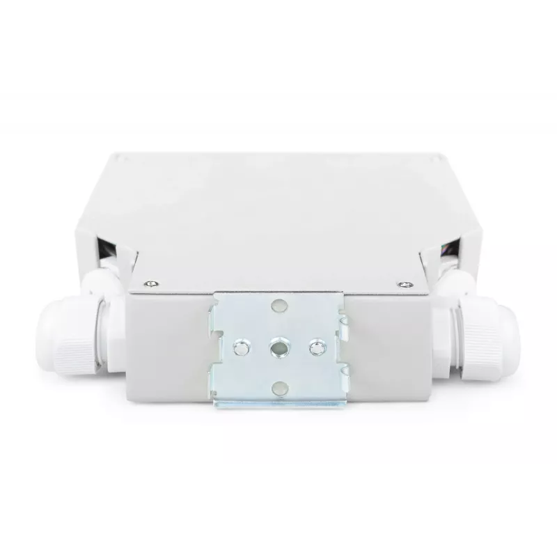 Caja de carril DIN de fibra óptica DIGITUS DN-963890, OS2, adaptador SC con pigtail de 2 m, acero, azul/gris