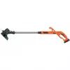 Black+Decker ST1823 cortabordes a batería de 18 V, 25 cm, Li-ion de 1,5 Ah, mango telescópico, naranja/negro