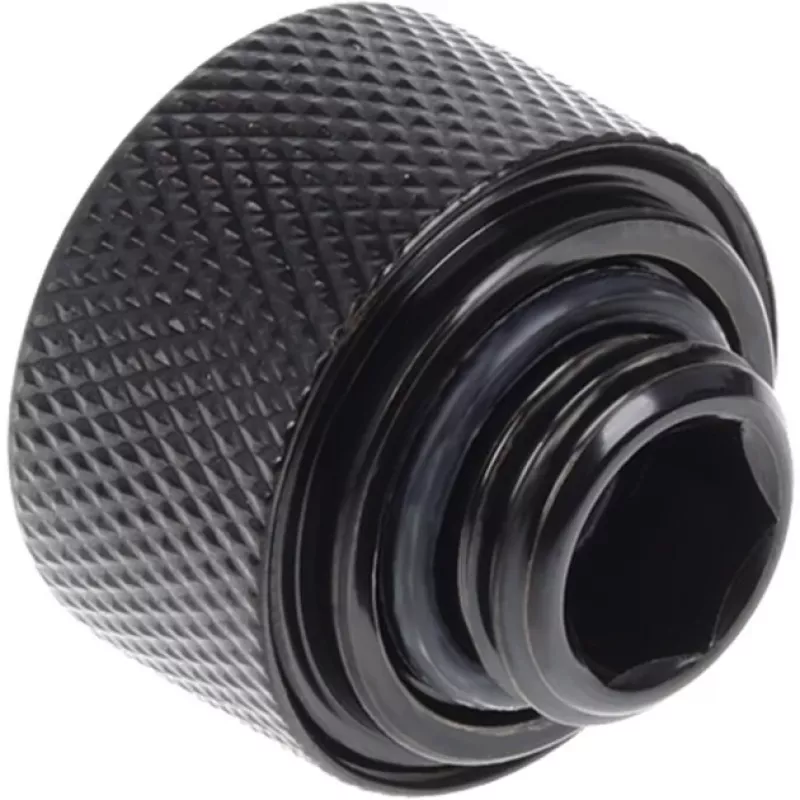 Alphacool Eiszapfen 17379 HardTube racor de compresión 16 mm G1/4, Deep Black, 6 uds.